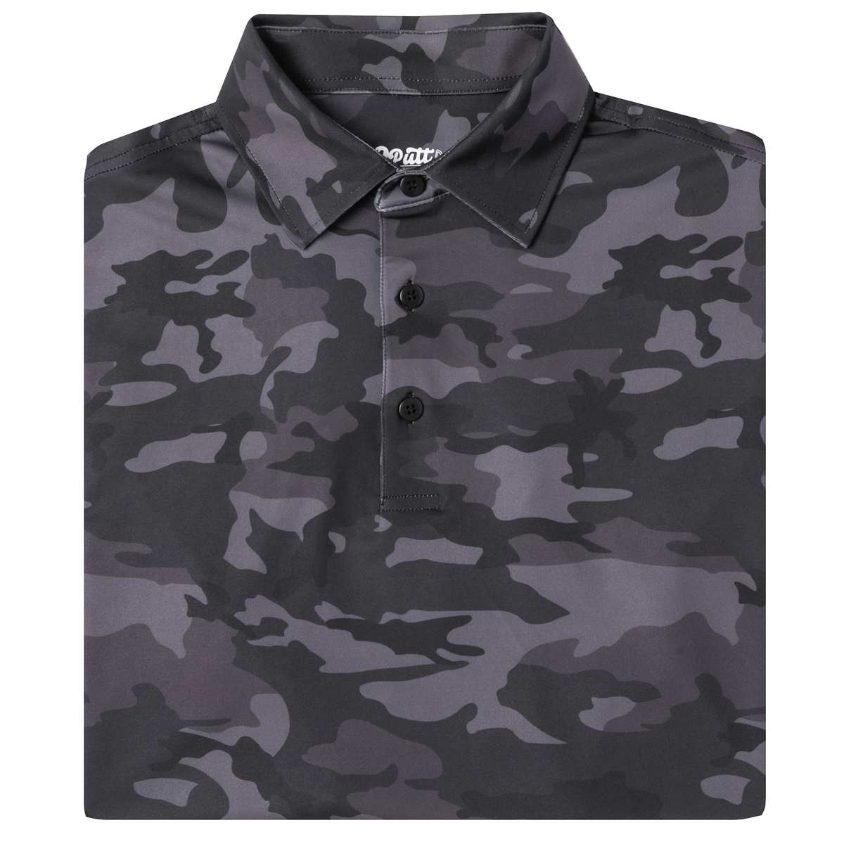 Men's Performance Polo, Black Camo