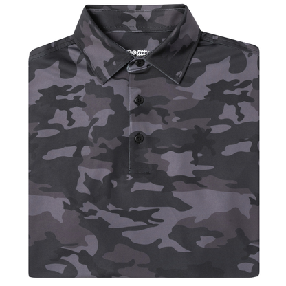 Men's Performance Polo, Black Camo