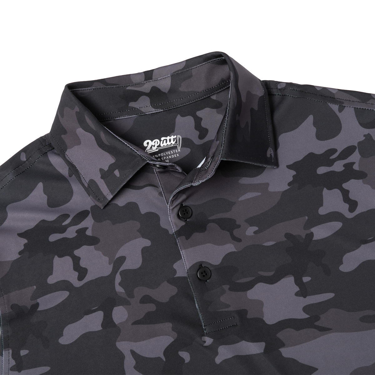 Men's Performance Polo, Black Camo