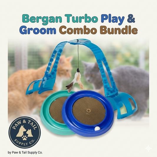 Turbo Cat Scratcher with Grooming Arch Combo
