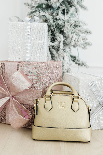 Girls' Crossbody Purse, Gold Metallic