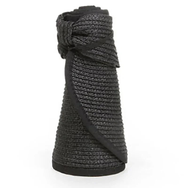 Foldable Wide-Brim Straw Sun Hat