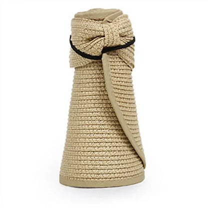 Foldable Wide-Brim Straw Sun Hat