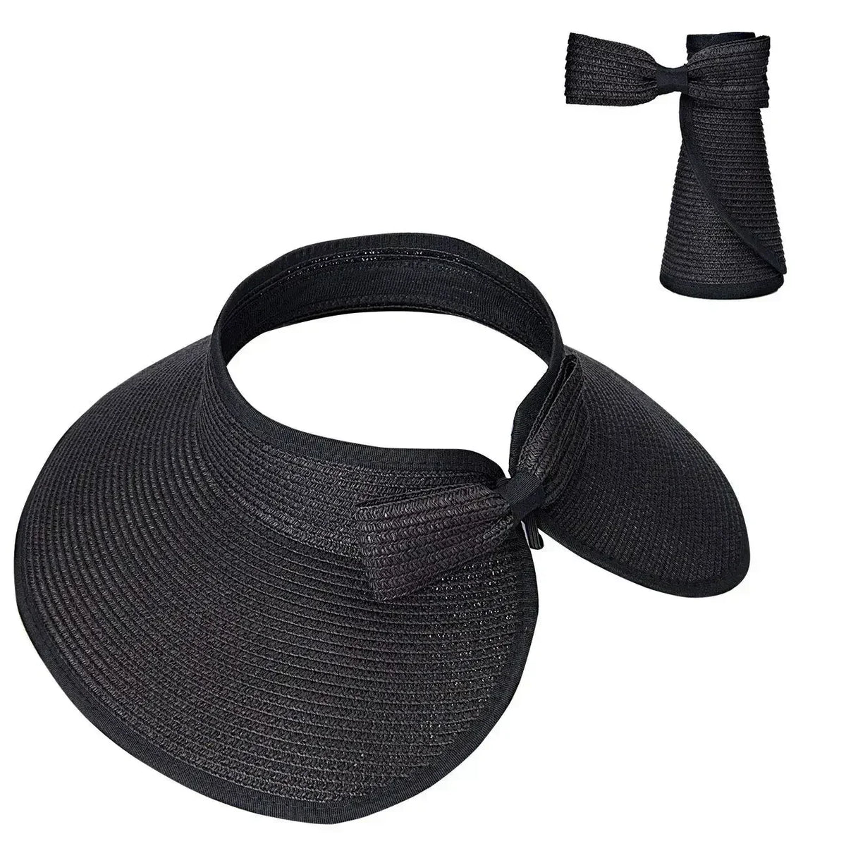 Foldable Wide-Brim Straw Sun Hat