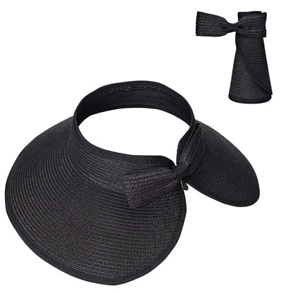 Foldable Wide-Brim Straw Sun Hat