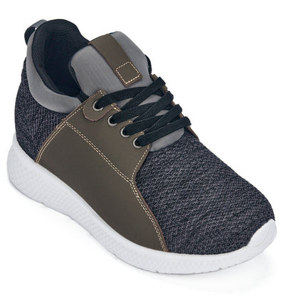 Men's Charcoal Elevator Sneakers