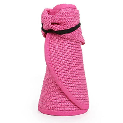 Foldable Wide-Brim Straw Sun Hat