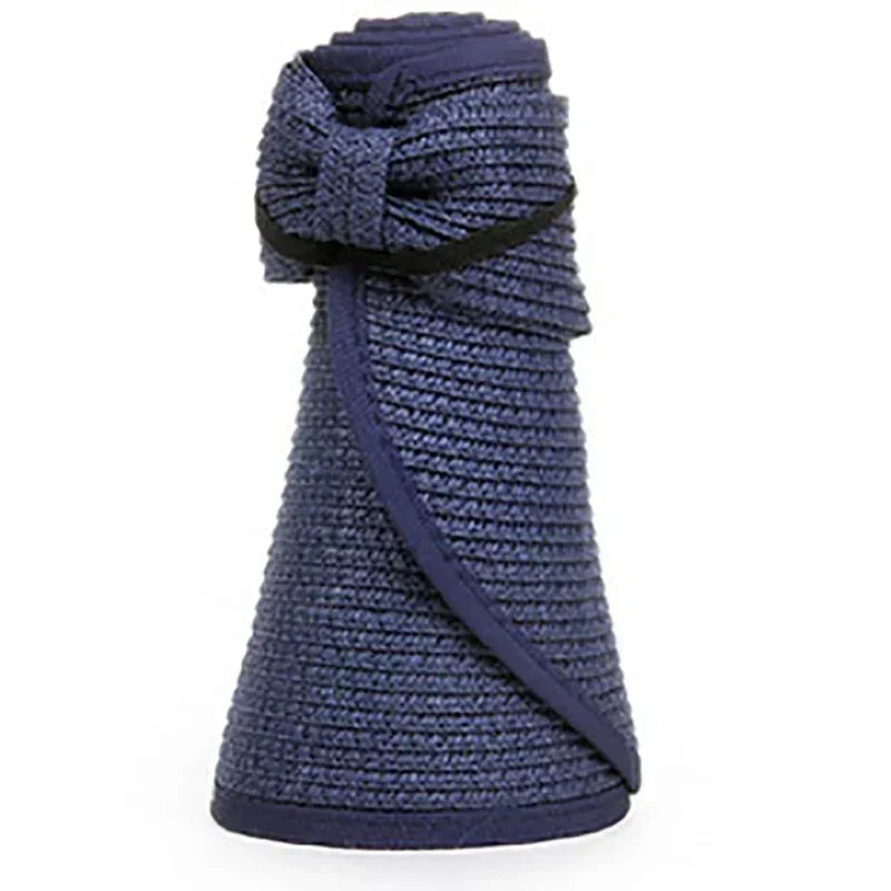 Foldable Wide-Brim Straw Sun Hat