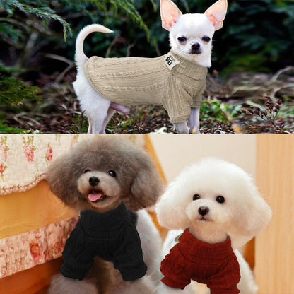 Knit Turtleneck Sweater for Small Dogs & Cats