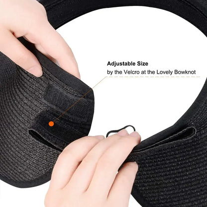 Foldable Wide-Brim Straw Sun Hat