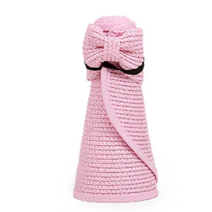 Foldable Wide-Brim Straw Sun Hat