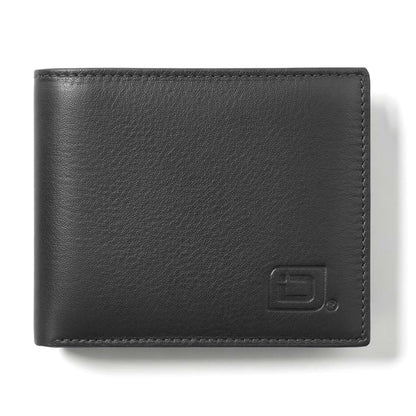 Men's RFID Leather Bifold Wallet, 10 Card Slots with ID Window