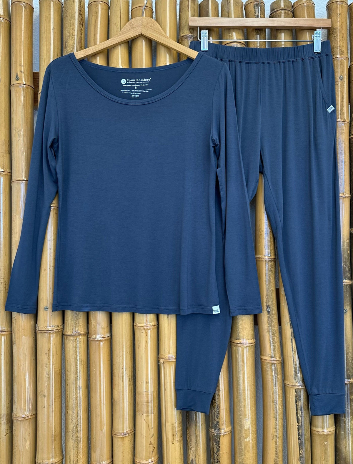 Women's Bamboo Lounge Set – Long Sleeve Tee & Joggers