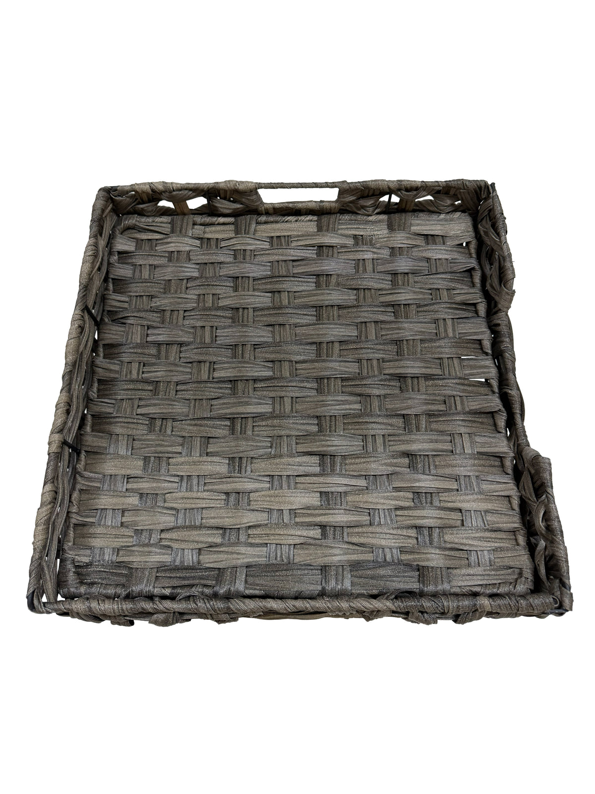 Handwoven Cat House with Two Cushions, Gray