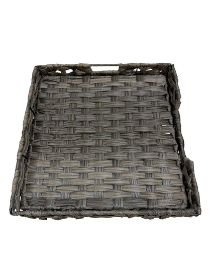 Handwoven Cat House with Two Cushions, Gray