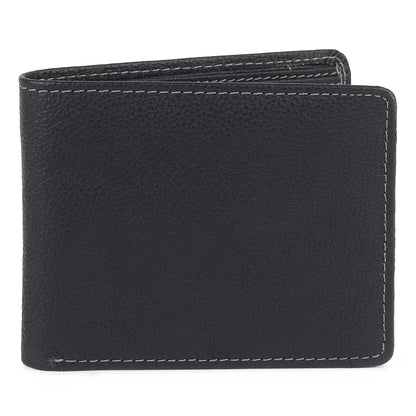 Men's Black Textured Leather Wallet