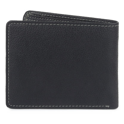Men's Black Textured Leather Wallet