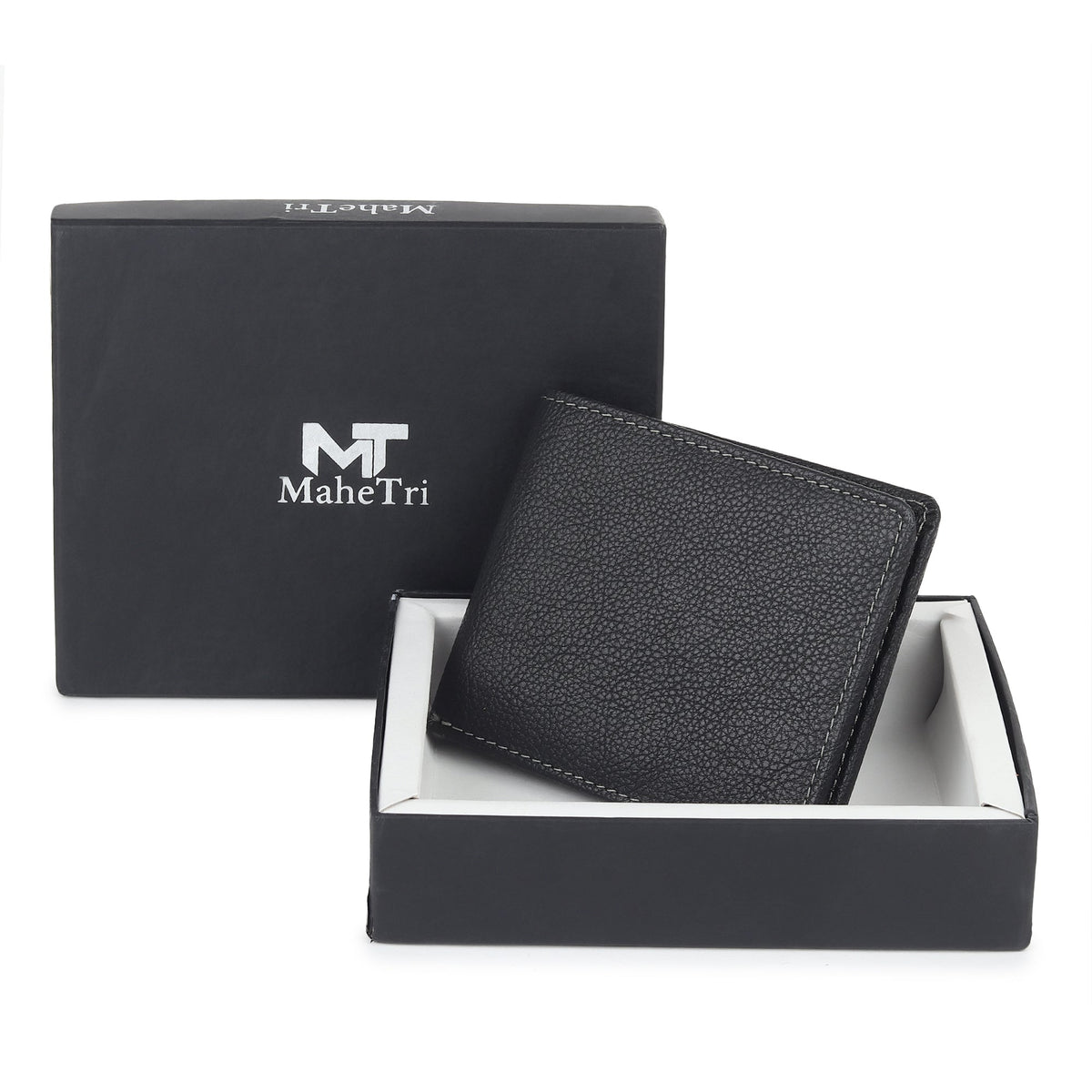 Men's Black Textured Leather Wallet