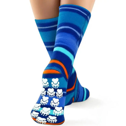 Kids' Nonskid Fleece Socks – Jazz Stripes