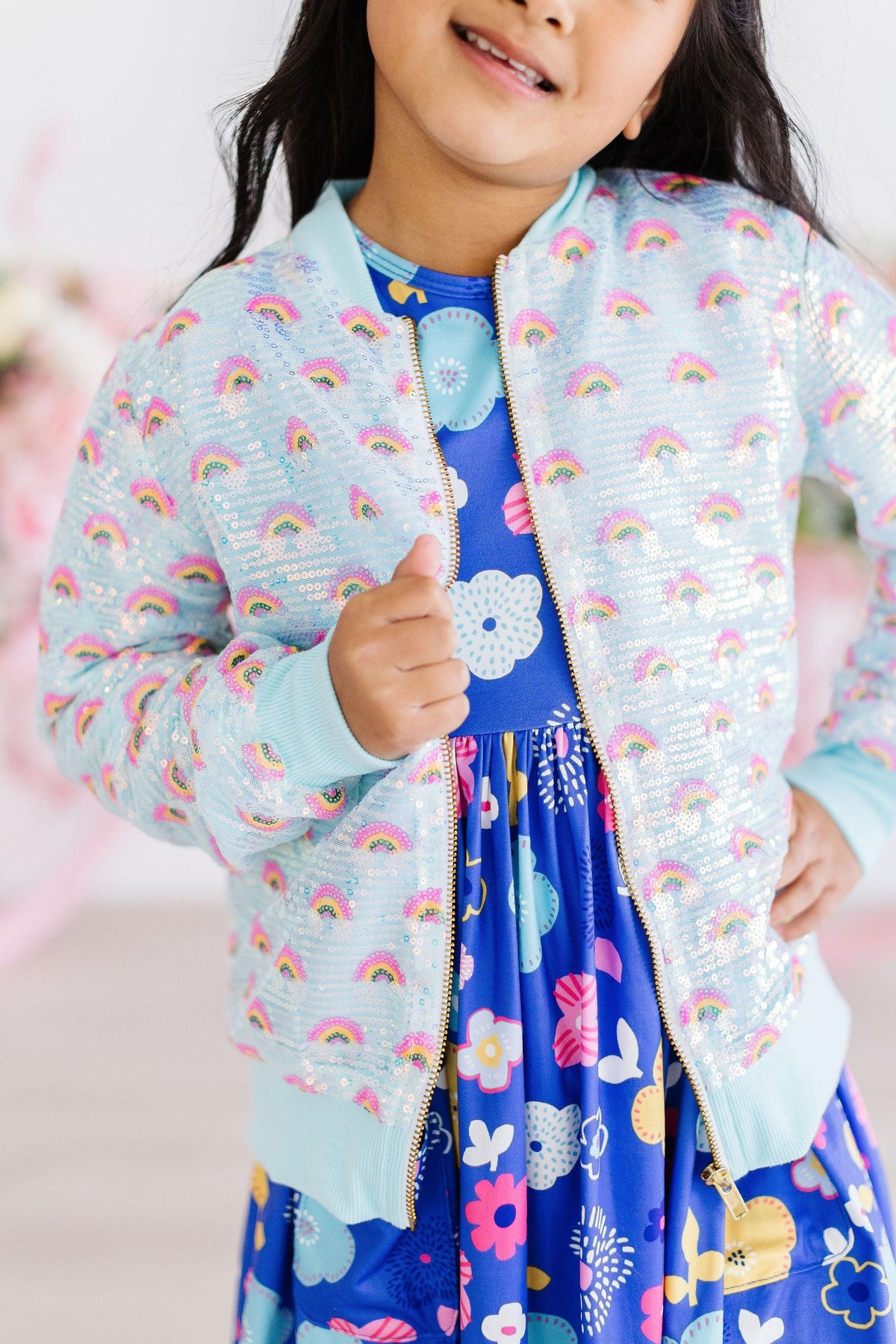 Rainbow Sequin Jacket – Mint