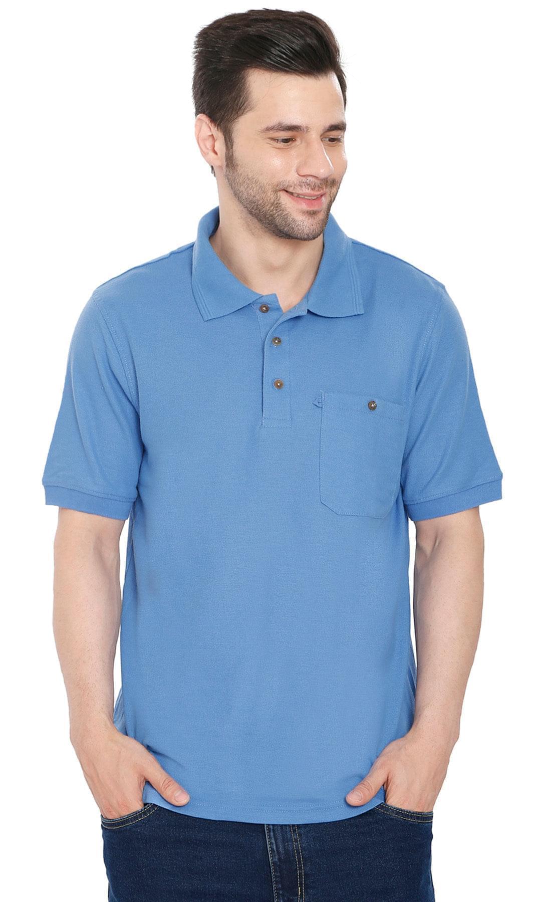 Men's Piqué Cotton-Blend Polo – Chest Pocket