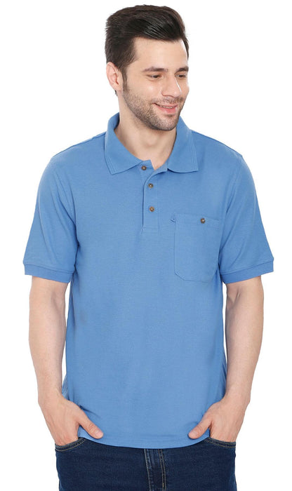 Men's Piqué Cotton-Blend Polo – Chest Pocket