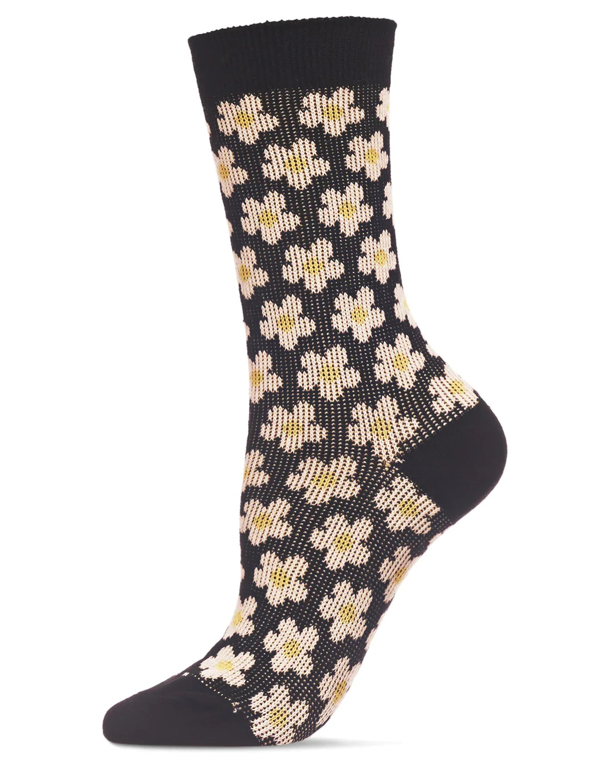 Women's Vintage-Style Daisy Crew Socks