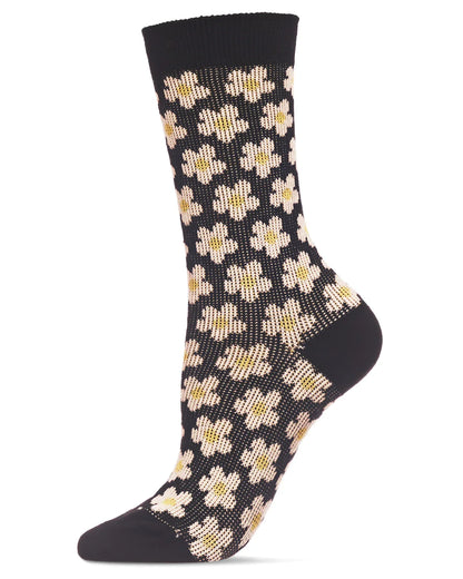 Women's Vintage-Style Daisy Crew Socks