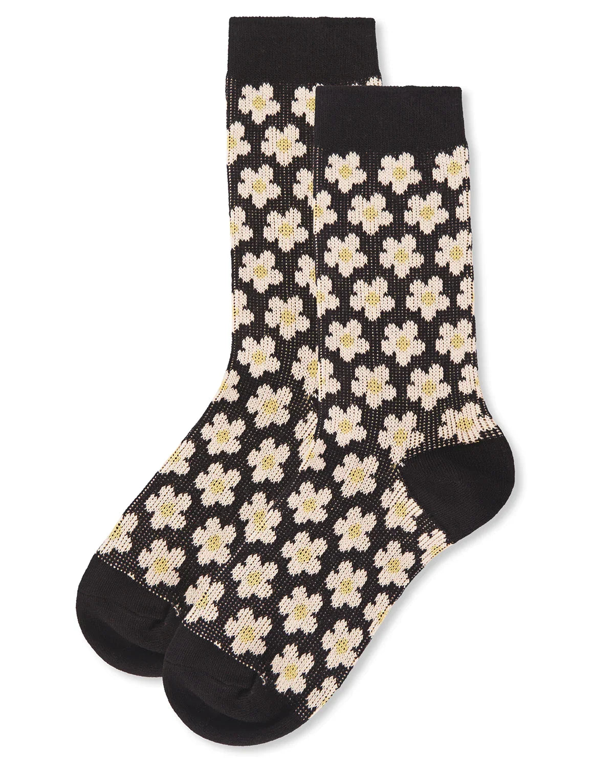 Women's Vintage-Style Daisy Crew Socks