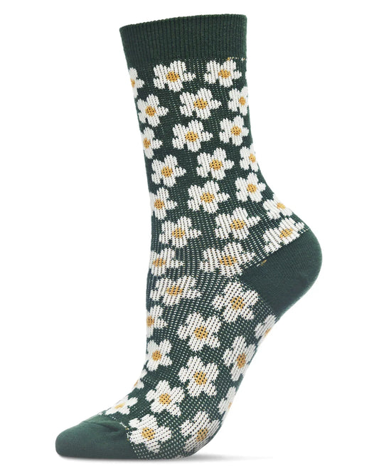 Women's Vintage-Style Daisy Crew Socks