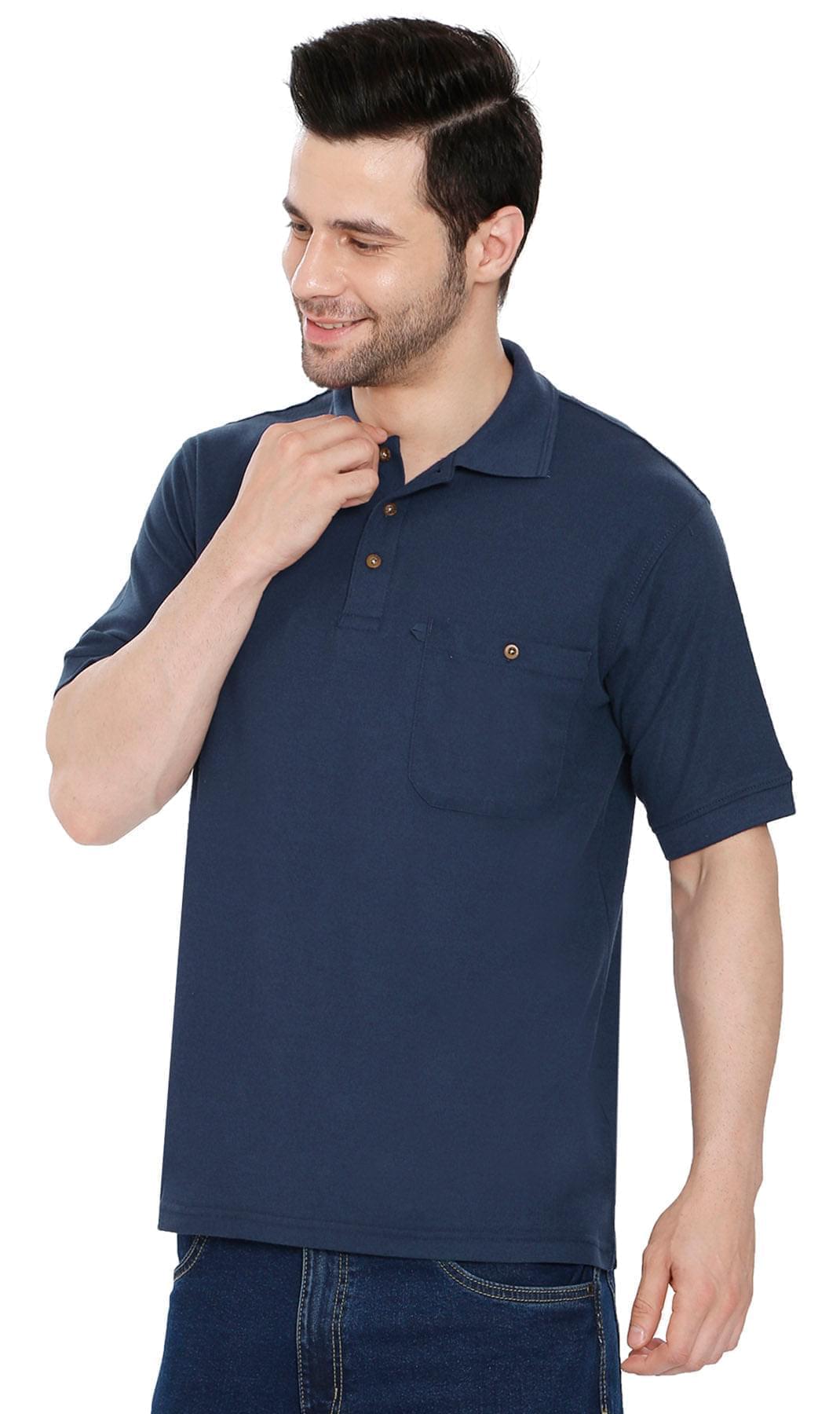 Men's Piqué Cotton-Blend Polo – Chest Pocket
