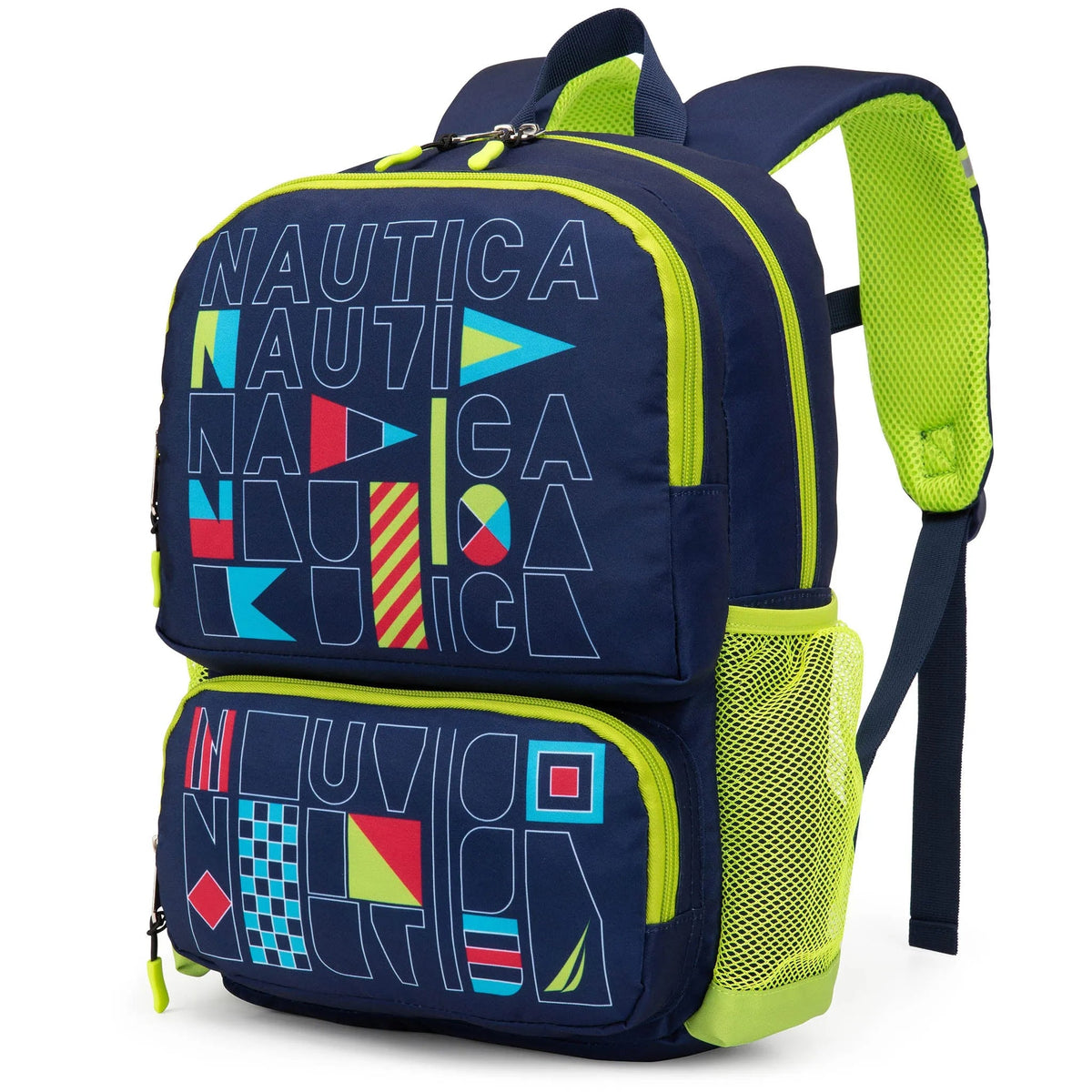 Kids' School Backpack, Flags Print, 16 in