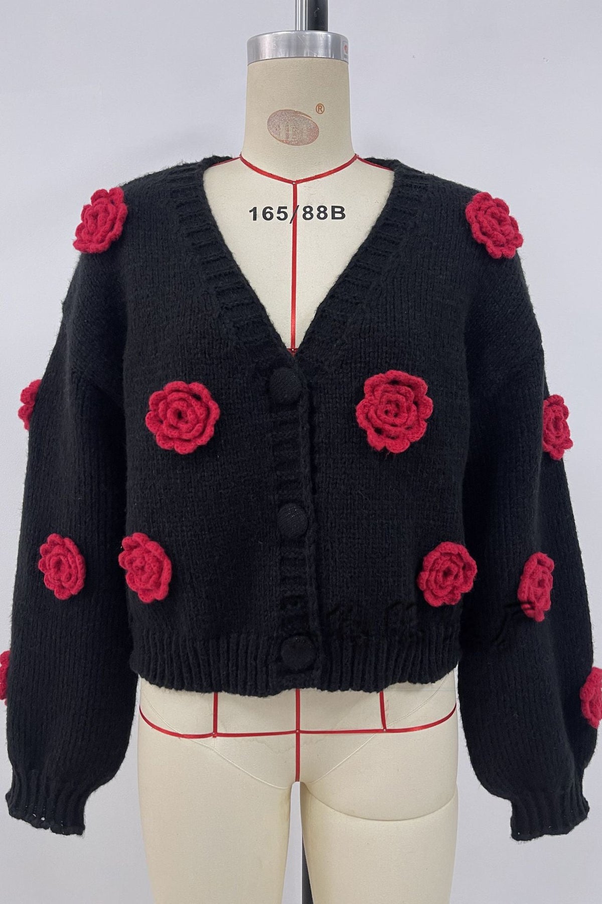 Women's Pastel Floral Appliqué Cardigan