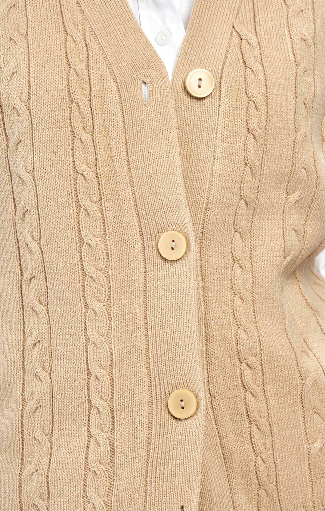 Women's Cable Knit Sweater Vest – Button Front