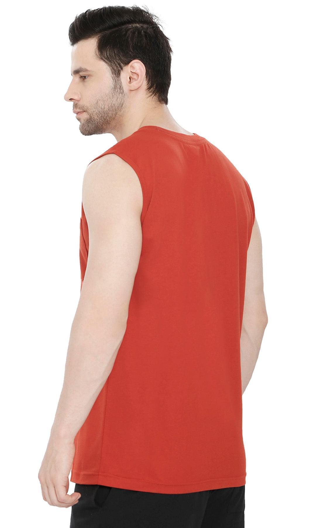Men's Heavyweight Sleeveless Crew Neck Tee with Chest Pocket