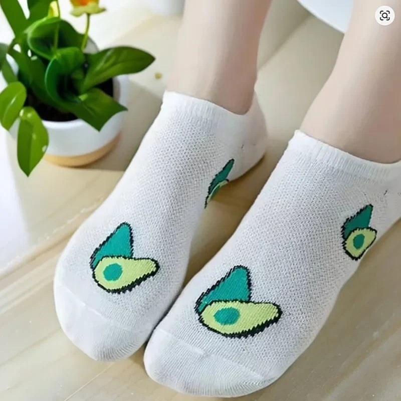 Women's Printed Low-Cut Ankle Socks, 5-Pack