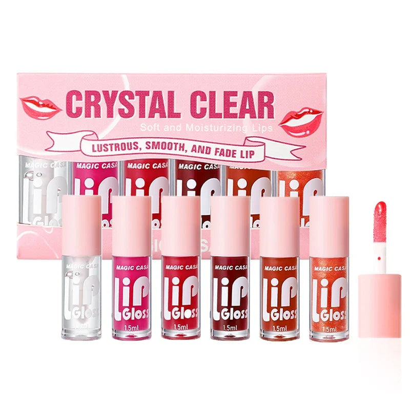 Magic Casa Water-Gloss Jelly Lip Oil Set – 6 Piece