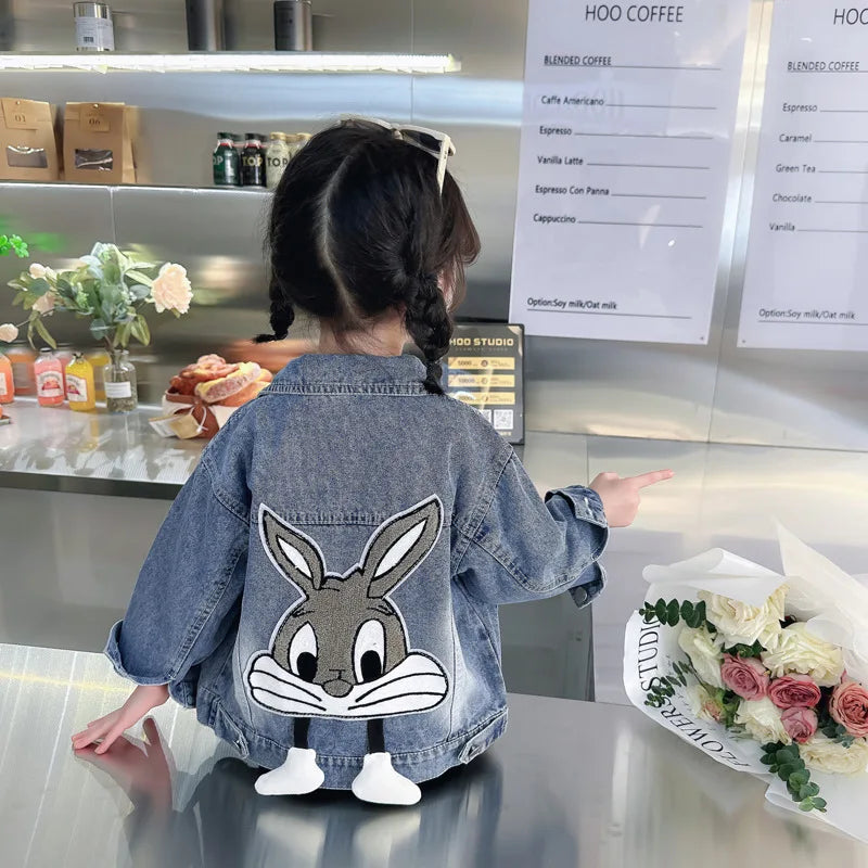 Girls Embroidered Denim Jacket