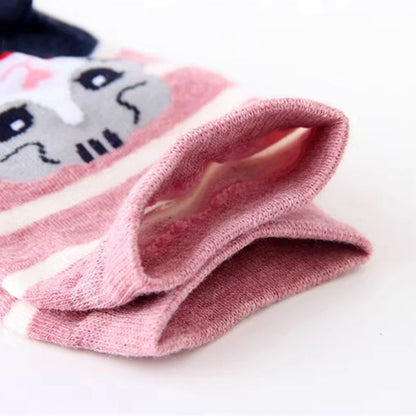 Women's Cat Pattern Crew Socks, Multi-Pack