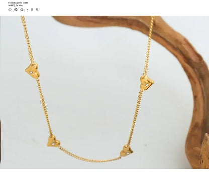 Shiny Zircon Heart Jewelry: Necklace, Earrings or Bracelet