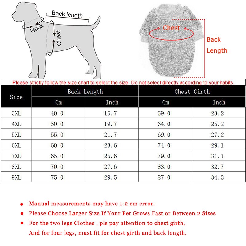 Big Dog Fleece Winter Sweater, Sizes 3XL–9XL