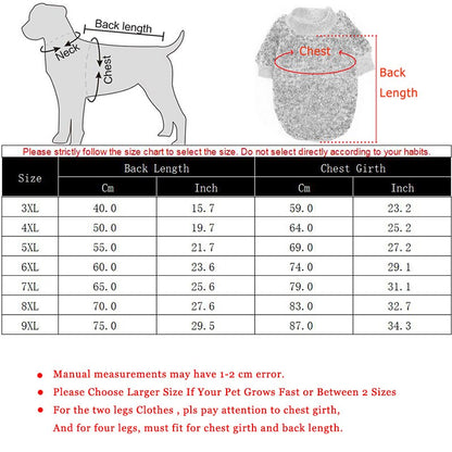 Big Dog Fleece Winter Sweater, Sizes 3XL–9XL