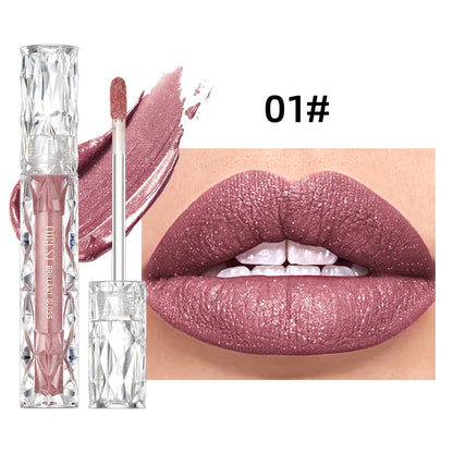 Qibest Diamond Shimmer Lip Gloss – Waterproof, Long-Lasting