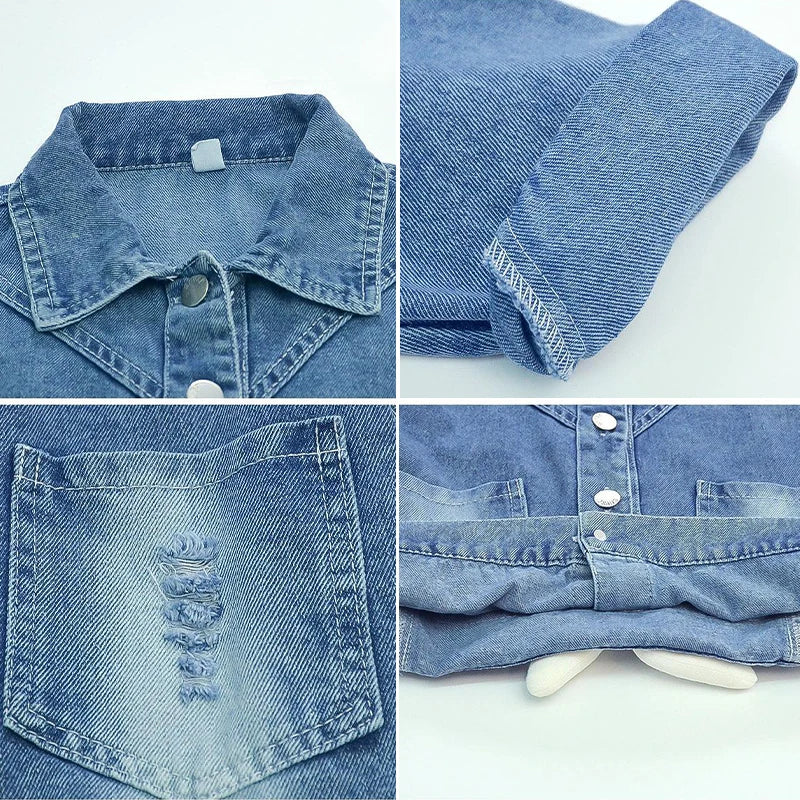 Girls Embroidered Denim Jacket