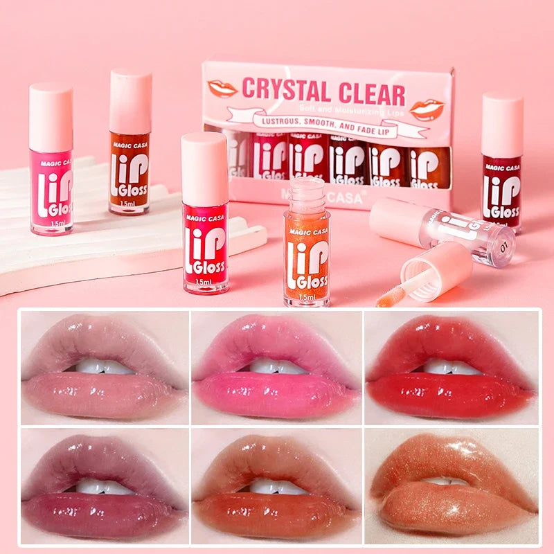 Magic Casa Water-Gloss Jelly Lip Oil Set – 6 Piece