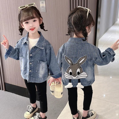 Girls Embroidered Denim Jacket