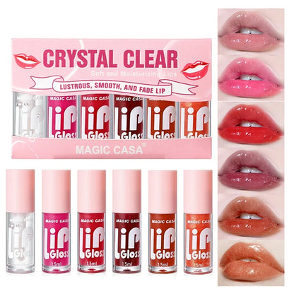 Magic Casa Water-Gloss Jelly Lip Oil Set – 6 Piece