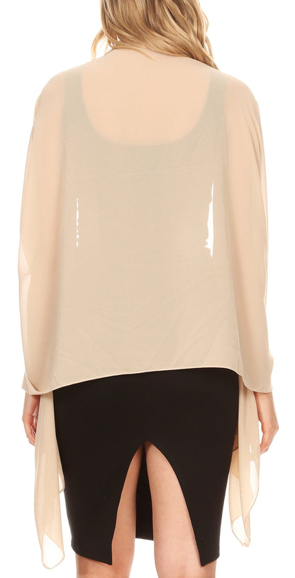 Sheer Chiffon Evening Wrap
