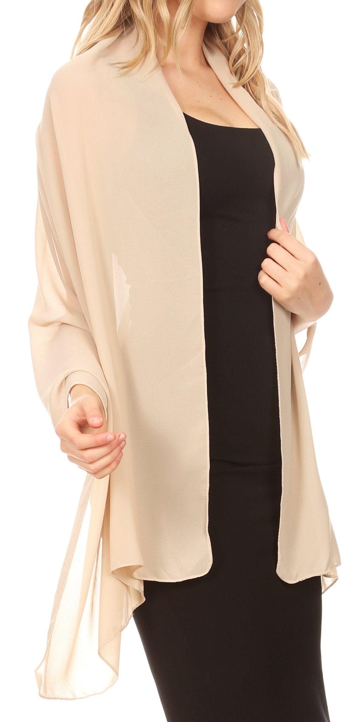 Sheer Chiffon Evening Wrap