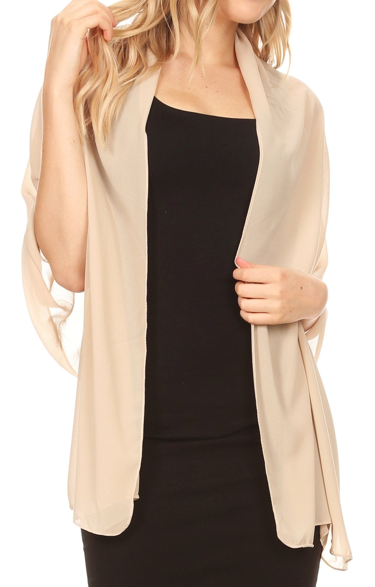 Sheer Chiffon Evening Wrap